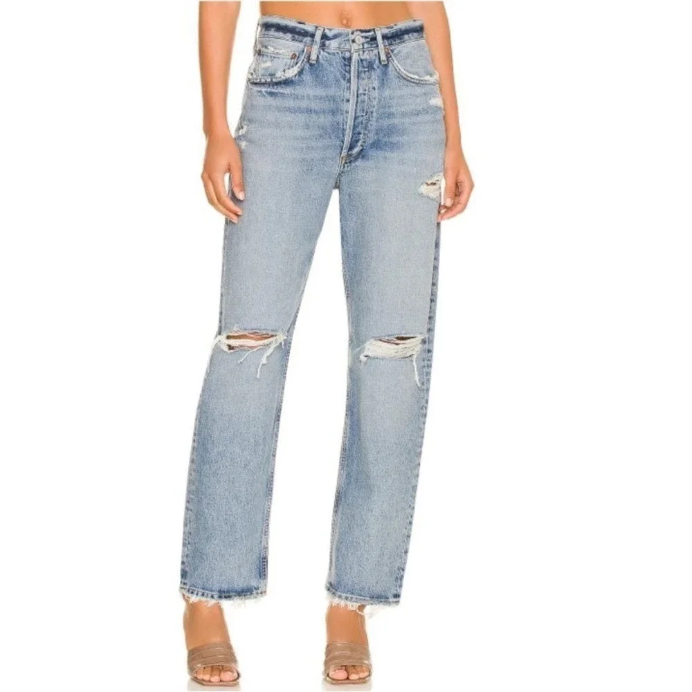 Agolde 90s‎ Mid Rise Loose Denim Jeans in Isolate Size 28